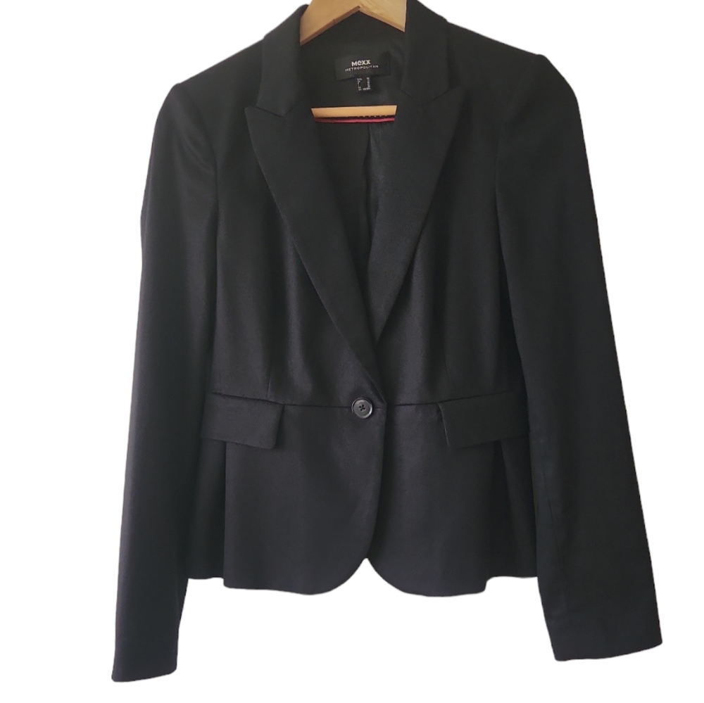 MEXX Y2K Structured Black Blazer Women's Sz 36 Small